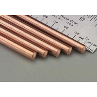 COPPER SOLID ROD 1.59mm (1/16") x 300mm (12") 5PC