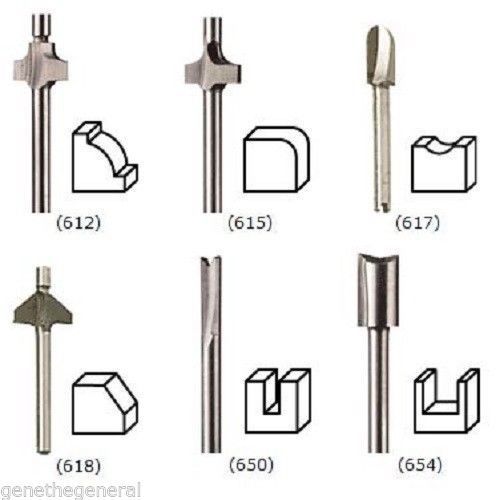 Dremel 692 6 Piece Router Bit Set