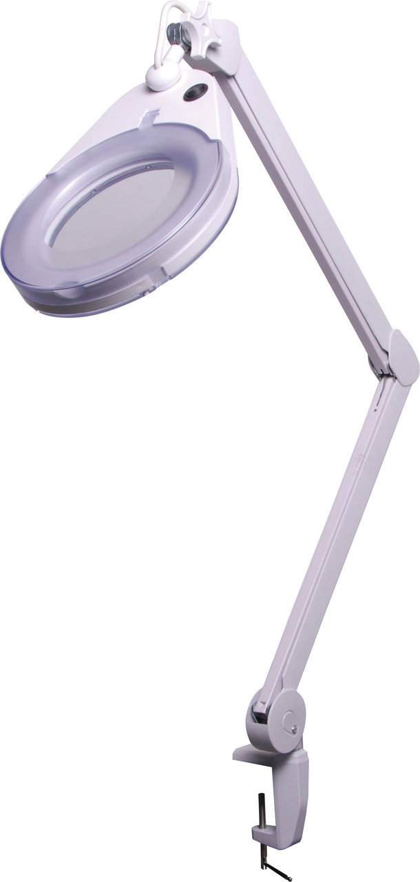 LED Desk Mount Magnifier 5 Diopter (225 Larger Magnification) with