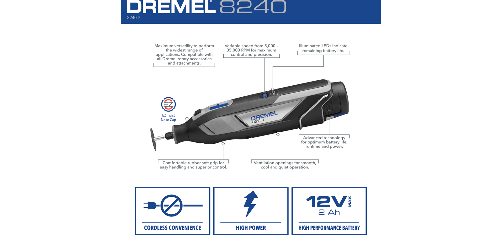 DREMEL® 8240 Cordless Tools