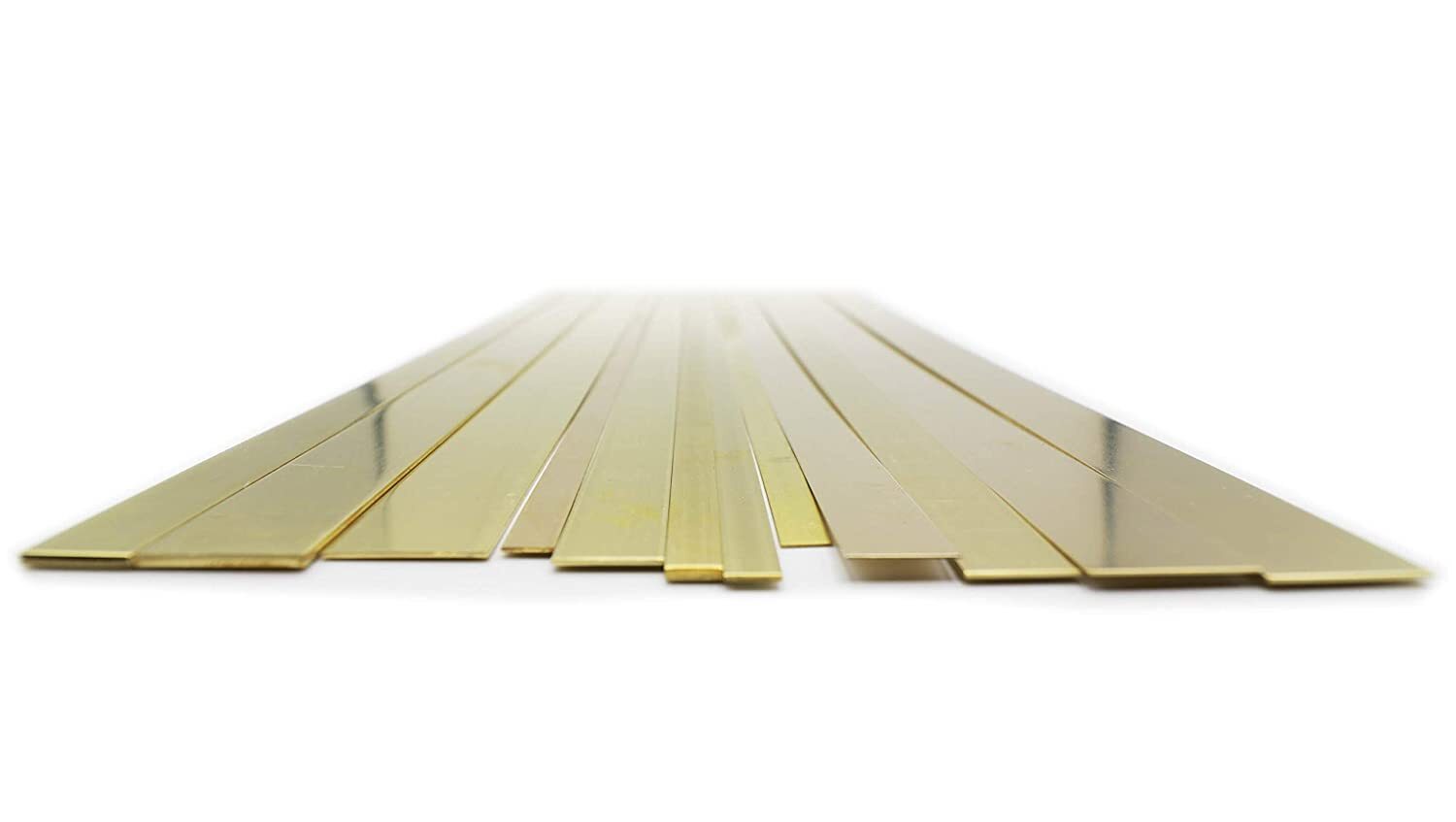 Brass Strip Assortment 0.16-.064 ( .41mm-1.63mm) Various Thicknesses  (12pc)