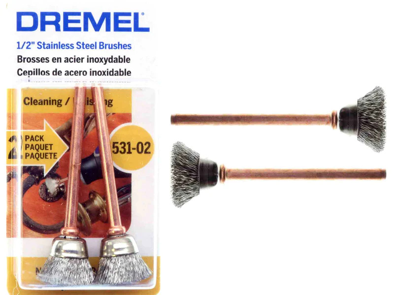 Dremel 428-02 3/4 Carbon Steel Brushes 2-Pack