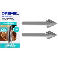 Dremel 125-02 - 2pc 1/4 inch CONE High Speed Steel Cutter