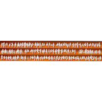 Preiser 79007 Seated People (Pk120) Unpainted Figures N Gauge