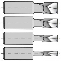 'HSS' Milling CUTTERS - 4-PCE SET (2, 3, 4, 5mm Dia.)