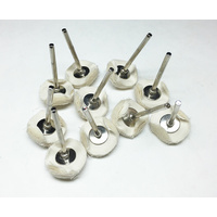 Polishing & Buffing Wheel White Muslin Cloth 25mm -10pc