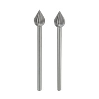 Milling bit, tungsten vanadium HSS, 6mm flame, 2 pcs