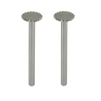 Milling Bits, Wolfram Vanadium Steel, 10mm x 1mm 2 Pcs