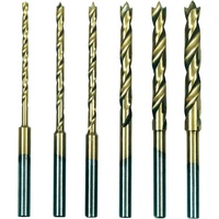 Brad Point Drill Bit Set, Titanium Nitride Plated 6 Pcs