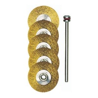 '22mm Brass Wheel' CLEANING BRUSH - Pkt of 5