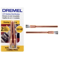 Dremel 532-02 - 2pc Stainless Steel End Brush - 1/8 inch shank