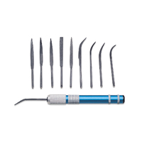 10-piece Riffler File Set With Handle