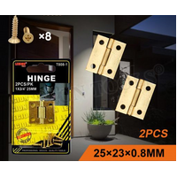 Mini Jewellery Box Hinges 25mm 2pc w/screws