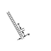 90672 (LS-4 / pack of 2) HO (1:100) STYRENE LADDER