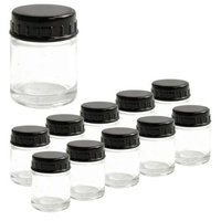 Glass 24ml Airbrush Jars - Pack of 10