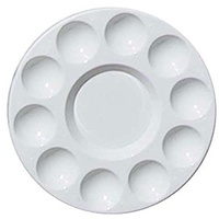 Paint Palette Plastic - 10 Round Wells 