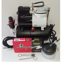 Airbrush & Compressor Kit - Iwata .5mm Revolution Start-up
