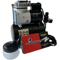 Airbrush & Compressor Kit - Iwata Revolution .3mm