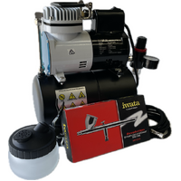 Airbrush & Compressor Kit - Iwata Revolution .3mm