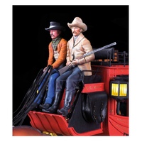 Set of 4 resin figures for STAGECOACH Stagecoach - Scale 1/12