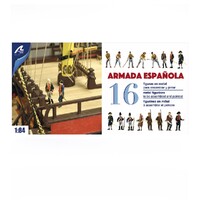 Set of 16 Metal Figurines with Accessories for Spanish Navy Ships