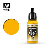 Vallejo Model Air Medium Yellow 17 ml Acrylic Airbrush Paint [71002]