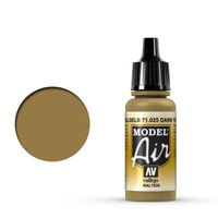 Vallejo Model Air - Dark Yellow RAL7028 - 18ml Acrylic Airbrush Paint