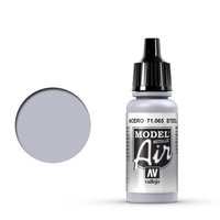 Vallejo Model Air - Steel - 18ml Acrylic Airbrush Paint
