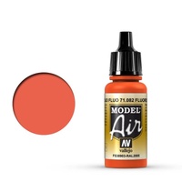 Vallejo Model Air - Fluorescent Red - 18ml Acrylic Airbrush Paint