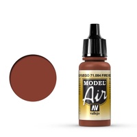 Vallejo Model Air - Fire Red - 18ml Acrylic Airbrush Paint