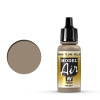 Vallejo Model Air - Yellow Brown RAL8031 - 18ml Acrylic Airbrush Paint