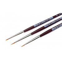 Vallejo P54998 Toray Fine Detail Set (Sizes 4/0, 3/0 & 2/0) Paint Brush Set
