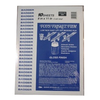 Foto/Frisket Film 200mm x 275mm (8" x 11") Gloss 10 Sheets per pk