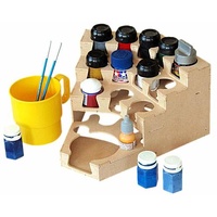 Corner storage paint rack
