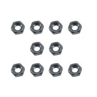 8BA Hex. Std Steel Nuts (10)