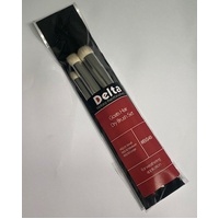 Dry Brush Goat Hair Weathering Set Sml, Med, Lrge 3pcs 