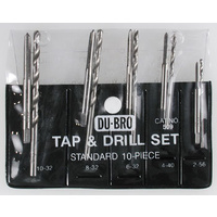 Dubro 509 10pc UNC/UNF Tap & Drill Astd