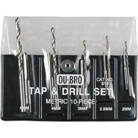Dubro 510 10pc Metric Tap & Drill Astd