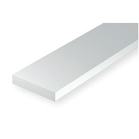 STYRENE STRIPS .38MM (.015") X 3.17MM (.125") - 350MM (14") 10PC