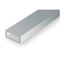 STYRENE RECTANGULAR TUBE 6.35MM (.250") X 9.52MM (.375") - 350MM (14") 2PC