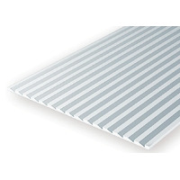 STYRENE Novelty Siding (Drop Siding) 1mm x 150mm x 300mm. Groove Spacing 3.7mm