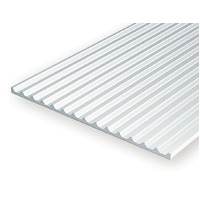 STYRENE BOARD AND BATTEN 1MM (.040) THICK (.125" - 3.2MM SPACING) 150mm x 300mm (6" x 12")