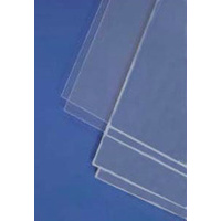STYRENE SHEETS CLEAR (2). 150MM X 300MM X .38MM. (6" X 12" X .015")