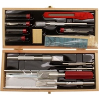 Wooden Box Deluxe Knife Tool Set
