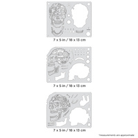 Artool Steam Driven Skullmaster Mini Series Set Freehand Airbrush Template by Craig Fraser