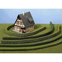 Heki 1187 3 flexible hedges dark green 14 x 7 mm, each 50 cm long