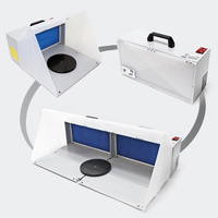 Twin Airbrush Spray Booths -  LED Lights and Includes Exhaust Kits