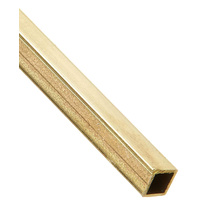 BRASS SQUARE TUBE 2.38mm x .355mm (3/32 x .014) 2PC