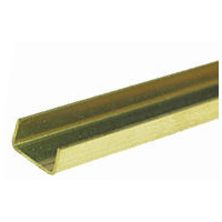 Brass C Channel: .51mm Wall - 3.2mm X 1.59mm Leg Lengths x 300mm