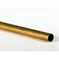 BRASS RND TUBE 1.59mm (1/16) x .15mm x 300mm (12") 2PC